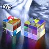 Optical Prism Sun Catcher High Hardness Kaleidoscope Pattern 6-side Bright Cube Science Rainbow Maker Photography Prop Light