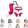 Hair Clips Cocker Tail Animal Element Adjustable Faux Fur Solid Wolf Tail