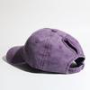 Solid color ponytail baseball cap with curved brim duckbill cap for spring and summer women's outdoor sports sun hat