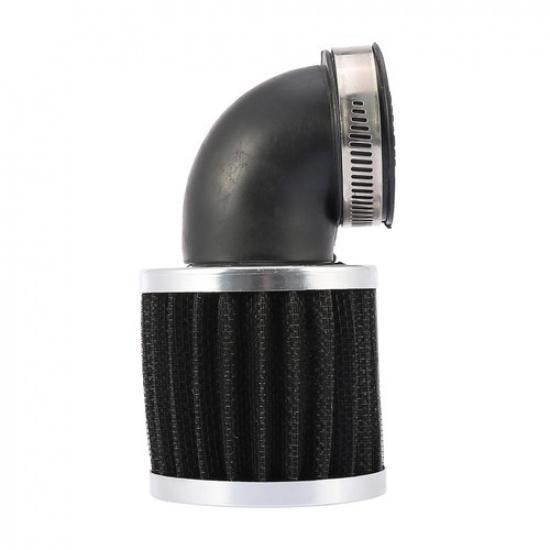 Universal 45mm Inlet Dia 90 Degree Bend Clamp-on Motorcycle Air Intake Filter