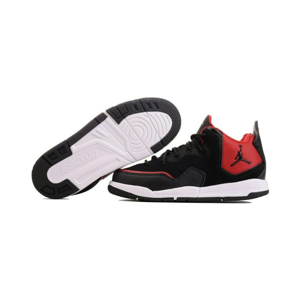 Jordan Courtside 23 Bred Comode Resistenti all'Abrasione Traspiranti Mid top Scarpe da Basket Vintage Nero Rosso AQ7734-006
