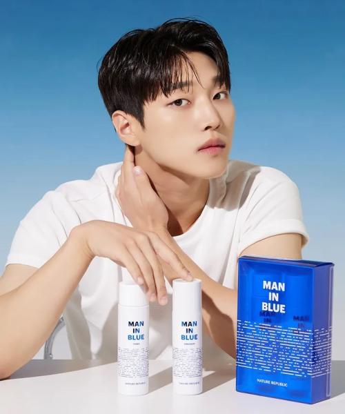 Nature Republic Man In Blue Skincare 2-Piece Set (Toner 150ml + Emulsion 130ml) Man In Blue Skincare 2-Piece Set