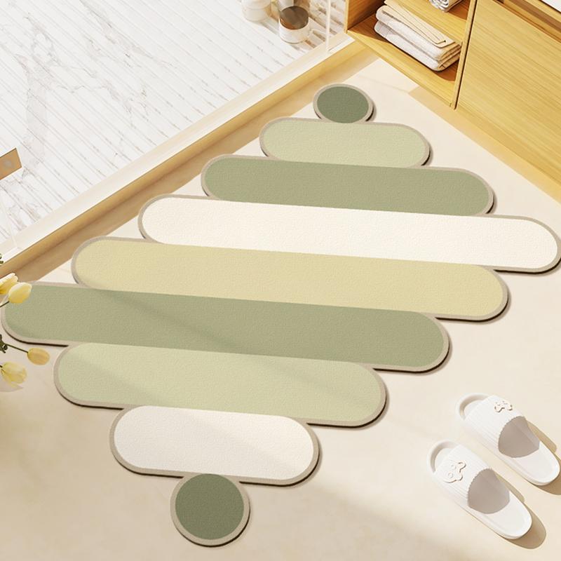 

VIKAMA Bathroom Floor Mats Diatomite Soft Mats Room Doorway Household Water-absorbent Non-slip Toilet Bathroom Doormat Foot Mat 30X40CM 1X1.3FT