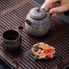 Personality Taiwan Tea Pet: Little Cabbage & Color-Changing Wealth Frog Tea Table Ornaments.