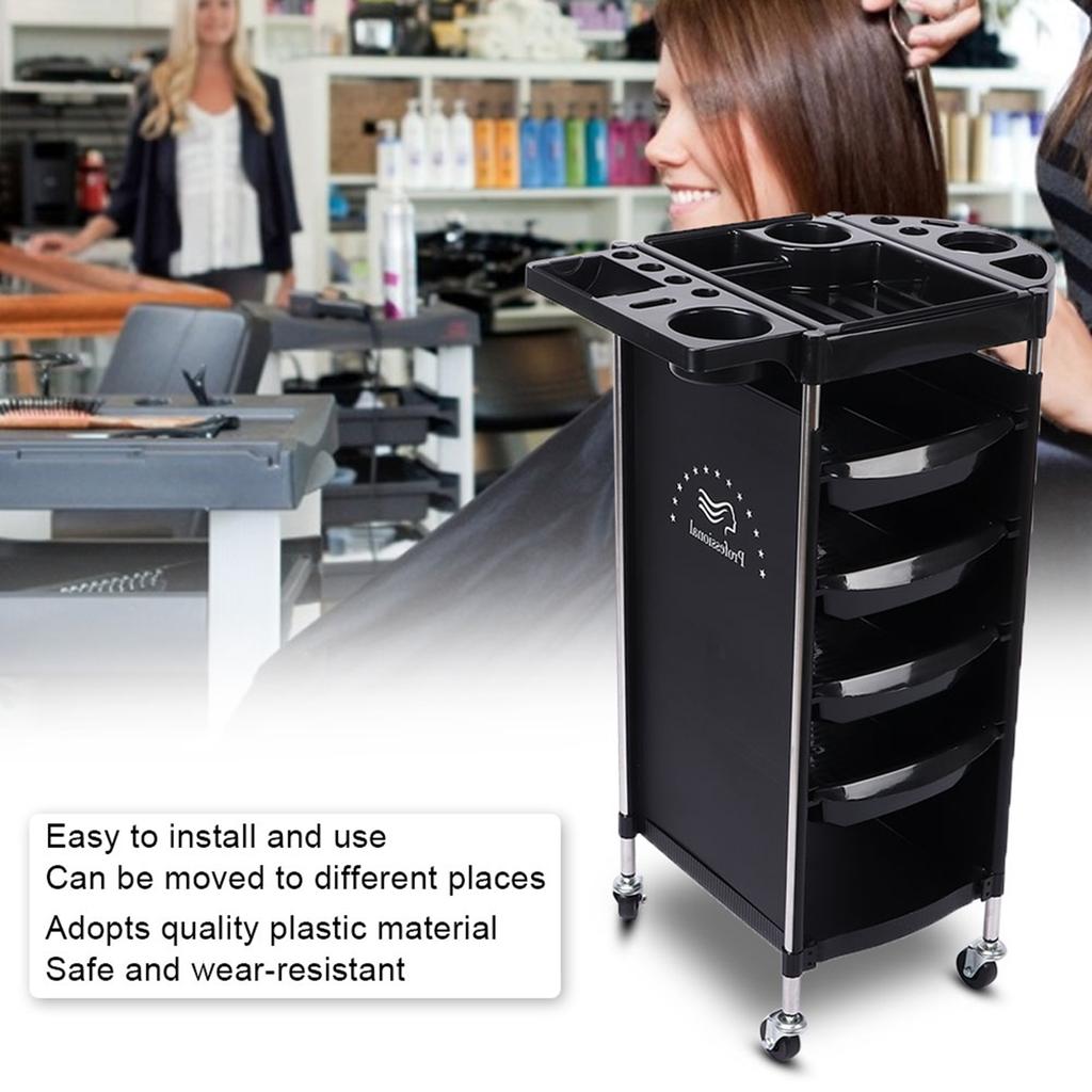 6 Layers Multi Functional Hair Salon Tool Storage Cart Trolley with Universal Wheels