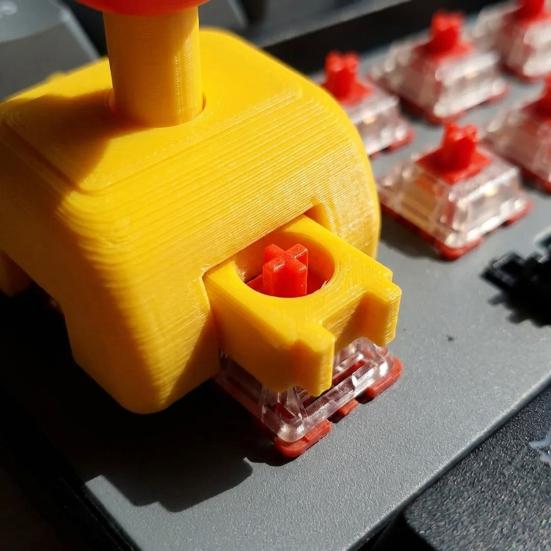 Vintage Game Joystick Keycap 3D Printed Novelty Mechanical Keyboard Keycap 4-Key Linkage Mini Fighting Controller Button Attachment for Gamer