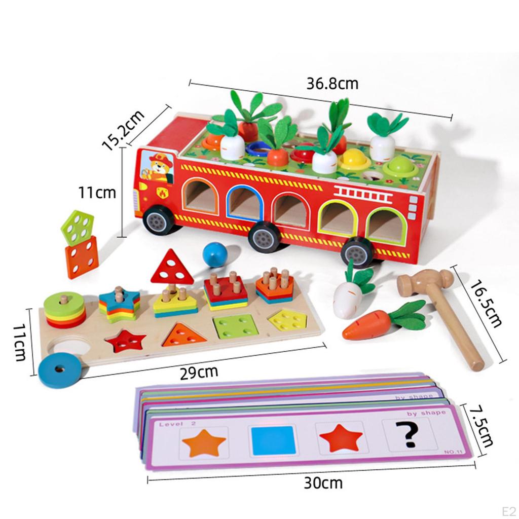 Montessori Toys,Wooden Color & Shape Sorter Toys,Early Educational Sorting Matching Shape,Matching