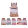 Popular Doll Bed With Flower Pattern Detachable Pillows And Sleeping Bag For Plush Dolls 17cm Plush Figure Doll Display