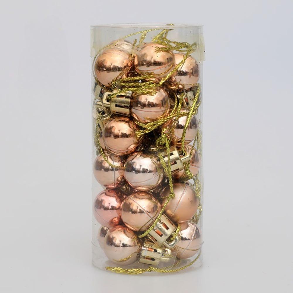 

24, Christmas tree colored balls, Christmas tree decorations, cylindrical balls, 2cm, boxed balls