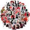 50Pcs Japanese Samurai Bushido Stickers Waterproof DIY Cool Gift DIY Stickers for Guitar Helmet Phone Laptop Stickers