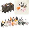 Set of Miniature Cat Cute Cat Figurines with Turning Perfect for Tabletop Office Car or As a Gift 18-Piece Figurines, Heads, Decor, Supplies,