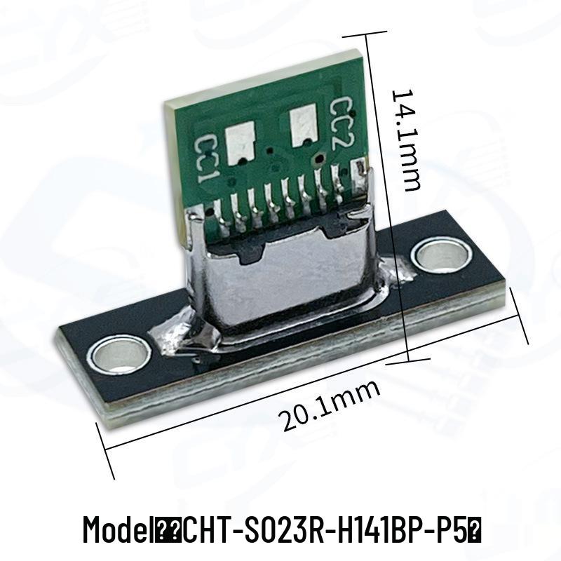 USB-C Female Port with Mounting Plate for DIY Keyboard/Charger Cable Modification