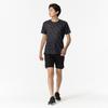 Dry Aeroflow Short Sleeve Training Breathable Size 32MAB020 Men's T-Shirt, Fabric, Quick-Drying, Black,