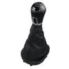 Black Leather 5/6 Speed Gear Shift Knob Gaiter Boot Cover For Volkswagen VW Caddy 2 II MK2 Touran 2004-2009