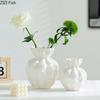 Flower Bud Ceramic Vase Desk Decoration Floral Arrangement Artificial Flowers Decorative Floral Vases Room Aesthetic Decor