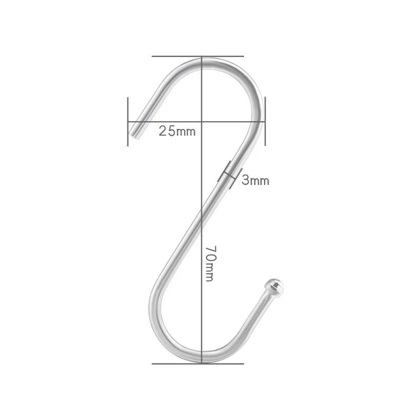 5/10/20 Pcs Cast Iron S Shaped Hooks  Metal Hangers Hanging Hooks for Kitchen Bathroom Shelf Hooks Hanging Storage Tools