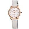 Delancey Slim White Dial White Leather Ladies Watch