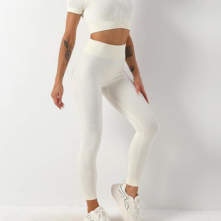 High Waist Women Yoga Pants Stretchy Seamless Leggings Gym Fitness Exercise Sports Clothes Solid
