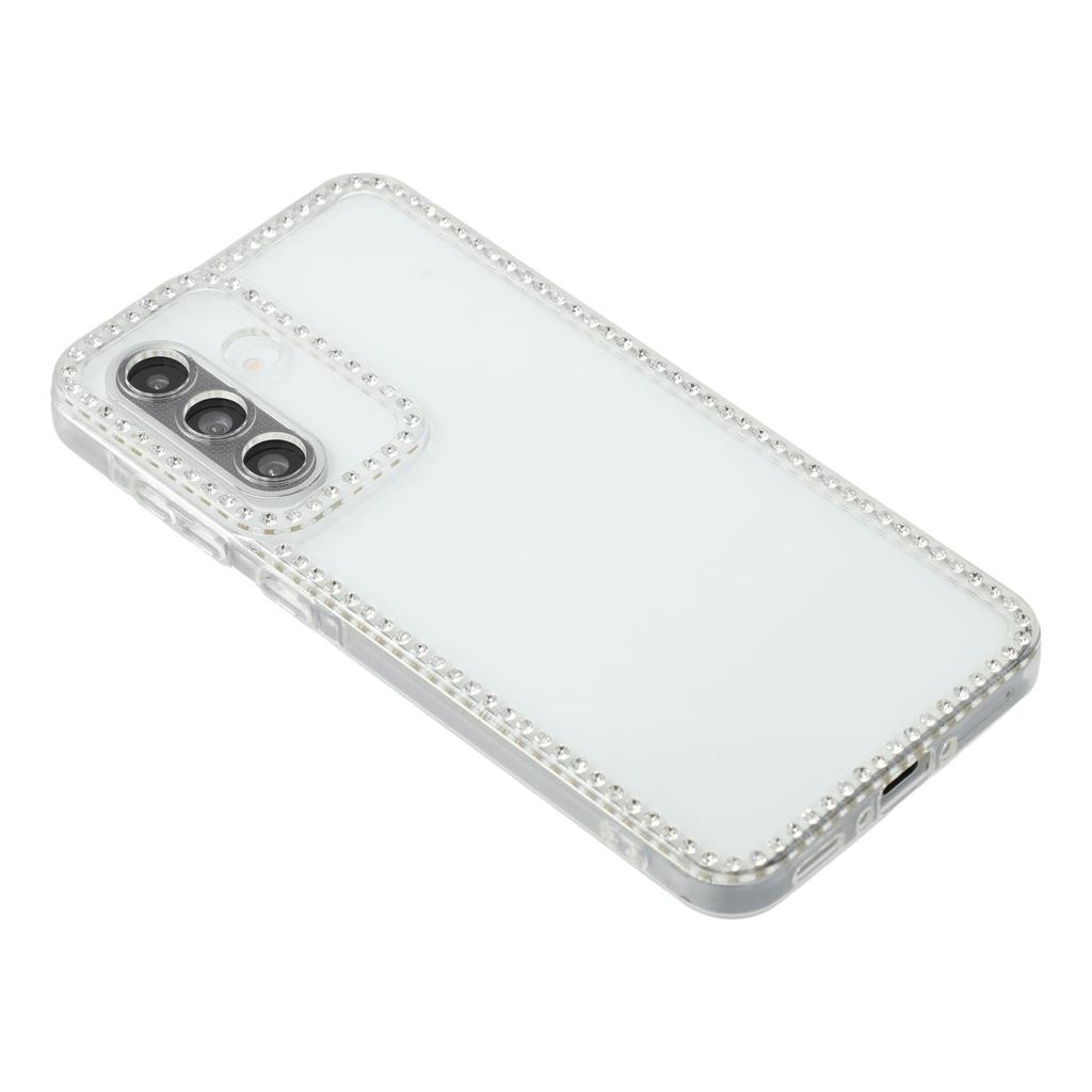 For Samsung Galaxy A36 5G TPU Case Rhinestone Decor Clear Phone Back Cover,Precise Cutout