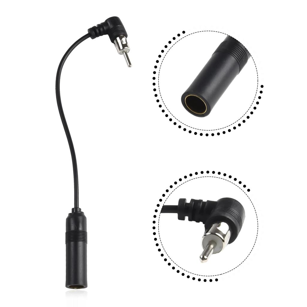 Car Stereo Audio Radio Antenna Adapter Vehicle FM/AM Radio Aerial Extension Car General Elbow Antenna Male To Female Plug Cable