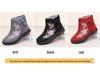 Botines Retro Bordados para Mujer - Zapatos de Mamá de Algodón Felpudo Cálido, Estilo Étnico.