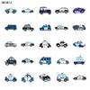 10 30 50pcs Cute Police Car Stickers Cool DIY Children Toys Laptop Suitcase Skateboard Guitar Cartoon Graffiti Sticker Kid Gift