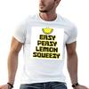 Easy Peasy Lemon Squeezy Graphic On White Tshirt Fitness Quick Dry Short Sleeve Top