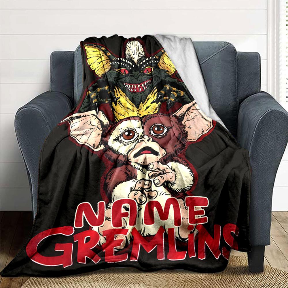 Gremlin Transformation Cozy Customizable Blanket Customize Your Name Warmthful Decor Suitable For Sofa Couch Office Bed Picnics Four Seasons