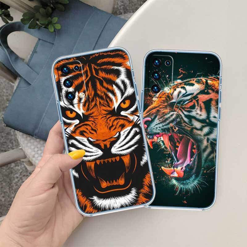 Animal Tiger Phone Case for Motorola Edge 20 30 S30 40 50 Fusion Lite Plus Pro Ultra Neo One Action Zoom Hyper Power Macro Vision