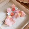 1pair Resin Fabric Fabric Flower Earring Pink Blue White Ear Accessories  Vacation Beach Daily