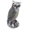 Coruja Movida a Energia Solar Olhos Brilhantes Realista Pios À Prova d'Água Resistente ao Sol Repelente de Pássaros para Casa