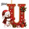 Weihnachtsdekoration für den Innenbereich Niedlicher Schneemann Buchstabe Weihnachtsbaumschmuck 2D Flach Personalisiert A-Z Alphabet Weihnachten Feier Zubehör Acryl Hängender Anhänger