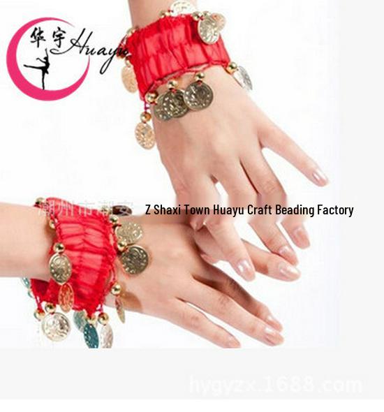 Chiffon Bracelet & Pendant: Handmade Ethnic Style Belly Dance Jewelry