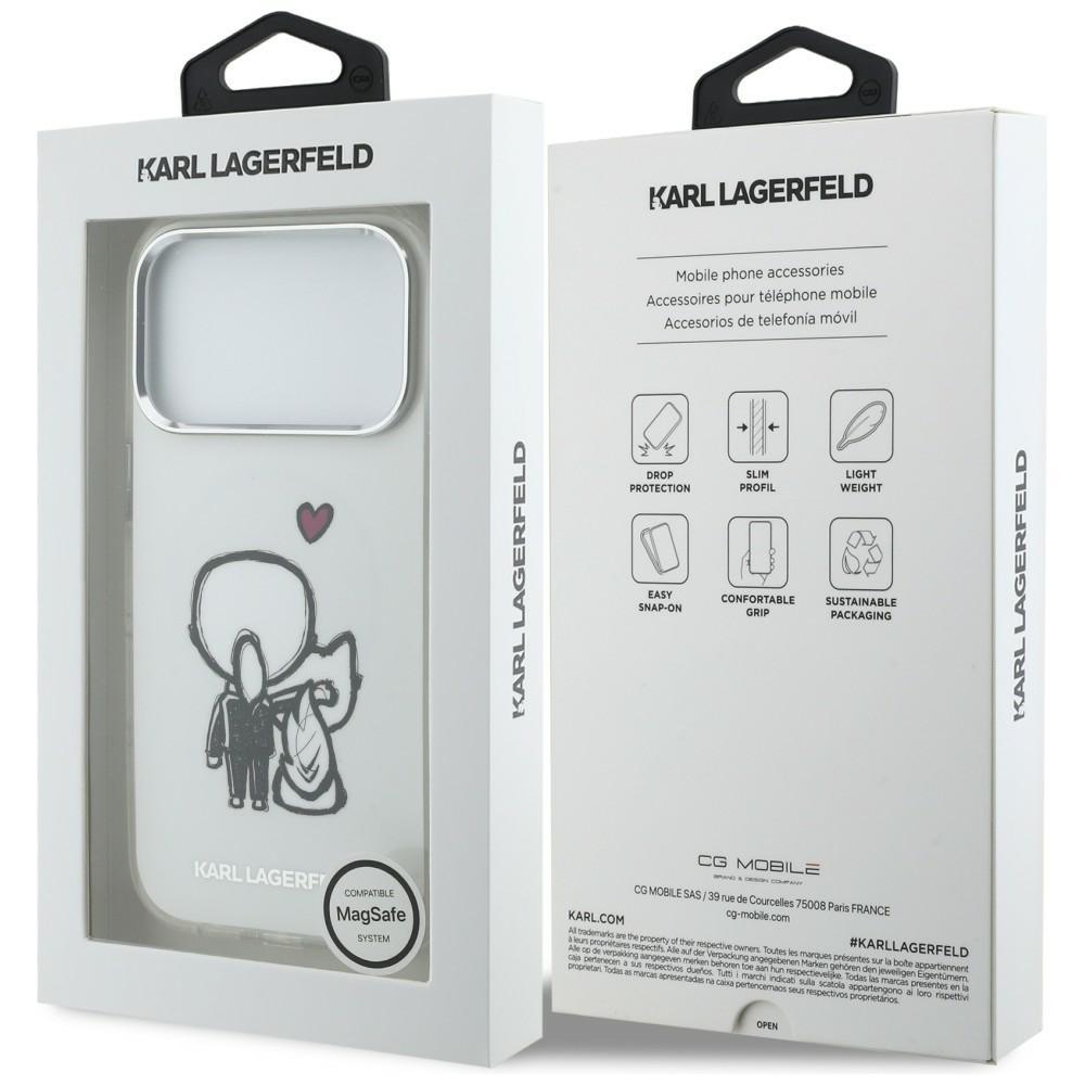 Karl Lagerfeld Karl & Choupette Back MagSafe Case for iPhone 17 Pro Clear