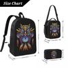 Dreamcatcher Owl Backpack Student BookBag School Bag Computer Shoulder Bags 3ps Insulated Lunch Bag Pencil Case