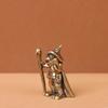 Solid Brass Frog Wizard Statue Vintage Handcrafted Fine Polished Finish Small Size for Bookshelf Desktop Home Decoration
