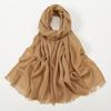 New Hot-selling Bamboo Cotton Solid Color Long Towel, Boutique Breathable Women's Versatile Bag Head Soft Scarf