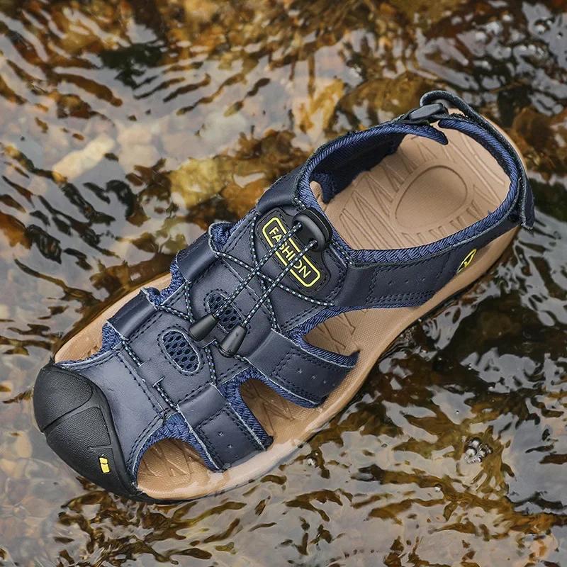 Plus Size Men's Sandals Summer Outdoor Head-Carried Beach Shoes Sport Casual Slippers Zapatillas Para Hombre Chaussure Hommes