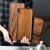 Japanese Walnut Tray Household Solid Wood Tea Tray Square Tea Tray Afternoon Tea Snack Tray Dinner Plate