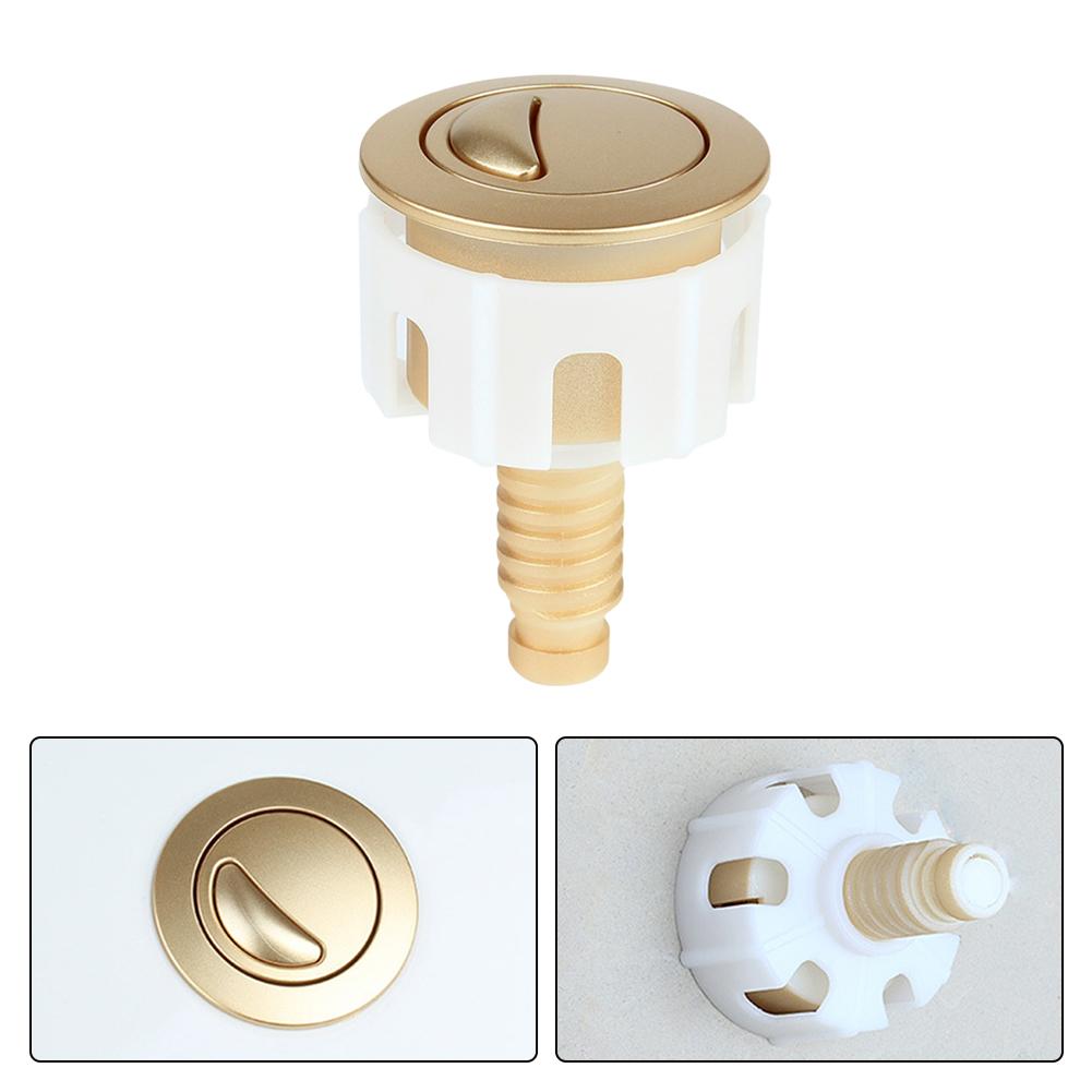 Sleek Gold Toilet Flush Button with Ergonomic Design and Functionality
