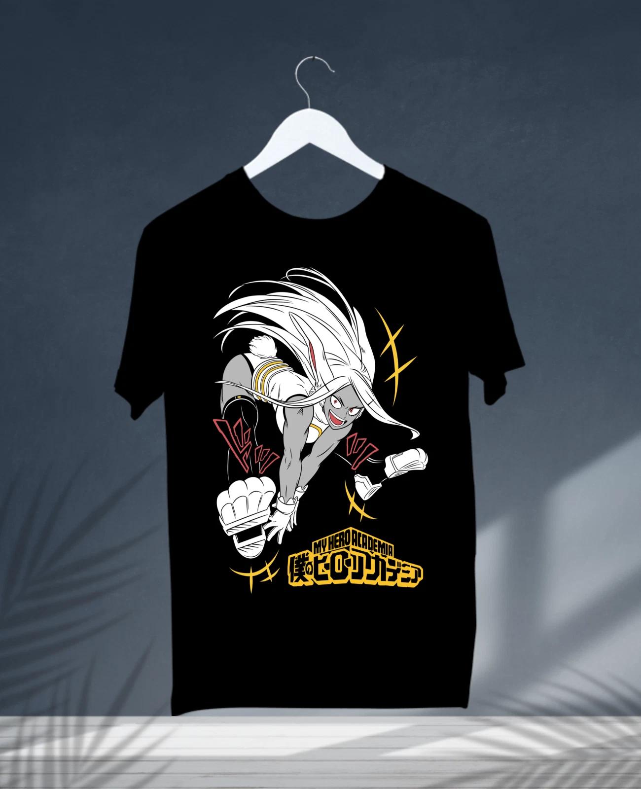 Rabbit Hero Mirko black T-shirt ,anime Rumi Usagiyama Miruko My Hero Academia 4XL