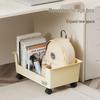 Rolling Under-Table Book Storage Box: Movable Schoolbag and Book Organizer for Dorms