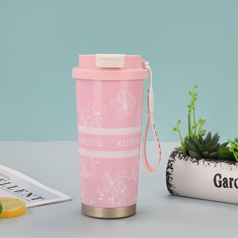 

Ландыш Изолированная чашкаЧашка для водыЛегкая роскошная чашка для кофе с соломинкой Screen printing powder