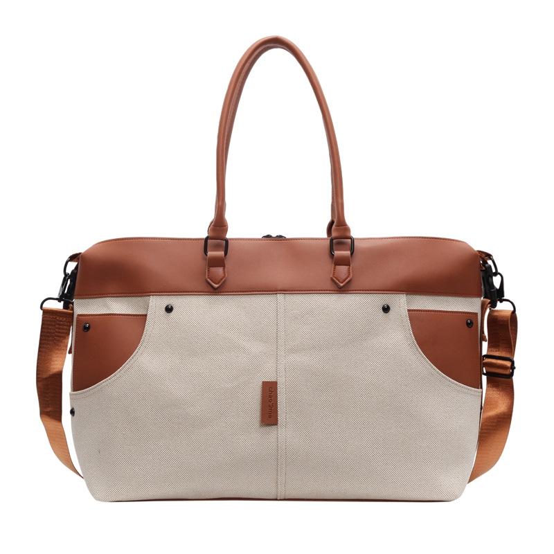 

Personalized Fitness Bag Clothing Bag with Portable Travel Bag Outdoor Travel Short Distance Cross-travel Large Capacity Duffel Bag коричневый