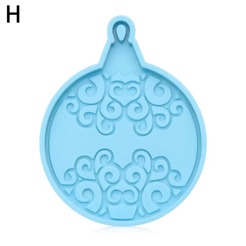 1PC Christmas Silicone Mold for Christmas Tree Hanging Pendant Keychain Jewelry Making Epoxy Resin Mold Christmas Decoration