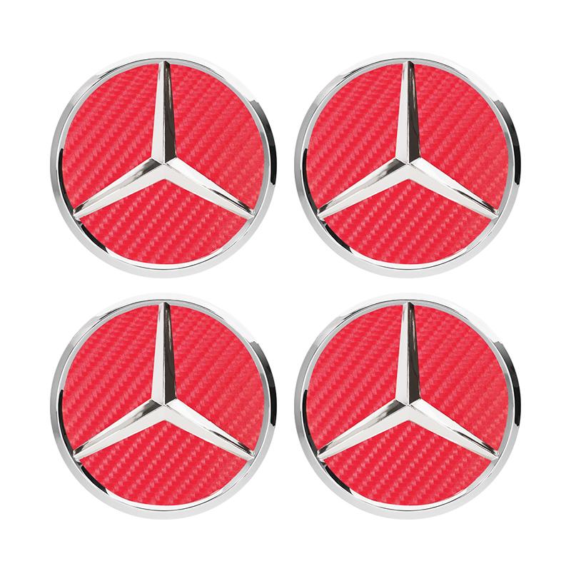 VFO1 4Pcs Car Wheel Center Hub Caps Emblem Covers Decor Accessories For Mercedes Benz AMG GLE GLC W204 W205 W203 W211 W212 W213 W169.