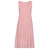 Beach Summer Loose Pleated Sundress Women Solid Color Sleeveless Midi Dress
