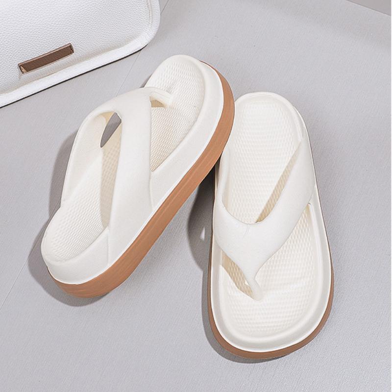 Fashion Woman Beach Flip Flops Fashion Summer Shoes 2025 Trend Girls Platform Sandals Soft EVA Non-slip Female Indoor Outdoor Slippers