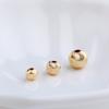 14K Gold Plated Faceted Threaded Melon Pattern Spacer Beads for DIY Jewelry Making