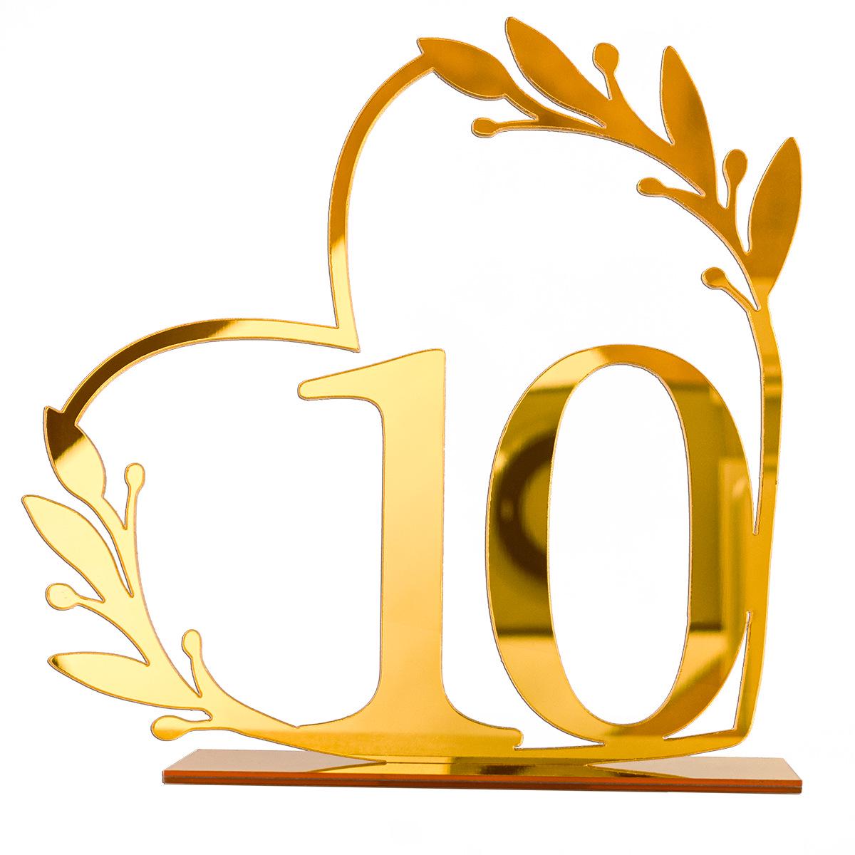 Акриловая табличка на номер свадебного стола - украшение зеркала своими руками